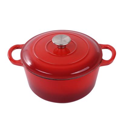 China Sustainable Enamel Cast Iron Cookware Set Soup Pot Seafood Casserole Enamel Casserole for sale