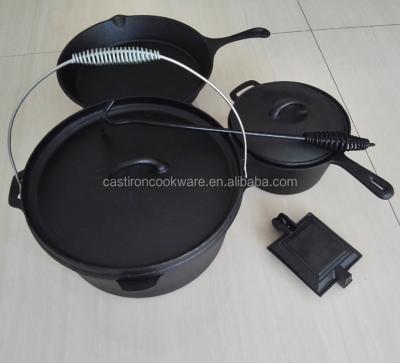 China Best Sustainable Selling Preseasoned Cast Iron Cookware Sets In Kitchenware for sale