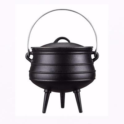 China China Product Sustainable Cast Iron Dutch For Potjie Pot Soup Pot Outdoor Cooking Stew Pot With Two Ears Three Legs for sale