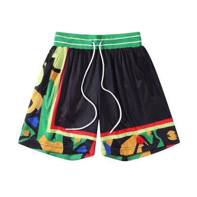 China Pants Wholesale 2024 High Quality Graffiti Summer Men Sports Basketball Mesh Shorts for sale