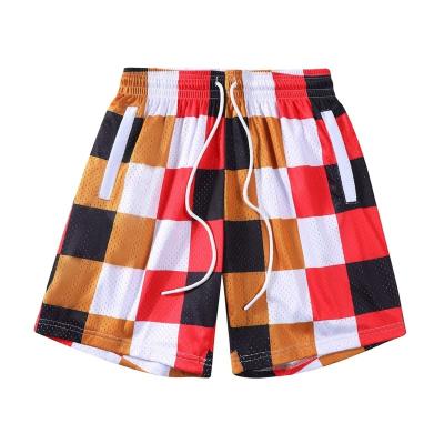 China Pants New design men's summer breathable quick drying grid mesh shorts for basketball shorts for sale