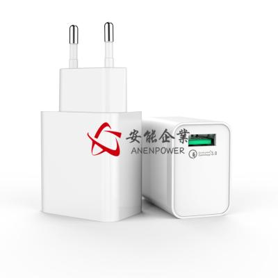 China EU US UK Plug Qualcomm 3.0 USB Wall Charger QC 3.0 Quick Charge , Fast Charger for sale