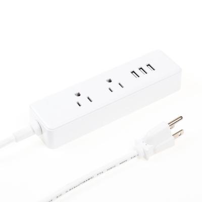 China Mini cargador de la tira de la alimentación por USB con 2 mercados y cables eléctricos del 1.5m en venta