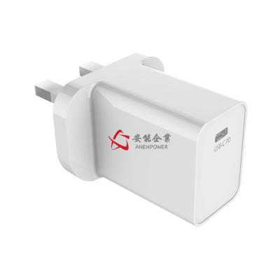 China White 18W Power Delivery USB C PD Charger 5V 3A 9V 2A 12V 1.5A for sale