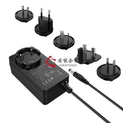 Chine Le remplacement multi interchangeable de changement de l'adaptateur 24V 1.5A de puissance branche le niveau VI à vendre