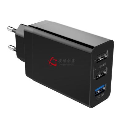 China EU Plug Quick Charge 3.0 Charger Output Over Voltage Protection Level VI Efficiency for sale