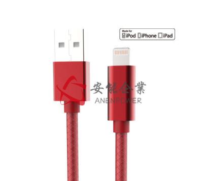 China Blitz IPad/Daten-Kabel-in hohem Grade selektives Draht MFi-CER-FCC ROHS IPhone USB genehmigten zu verkaufen