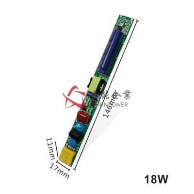 China Wasserdichte Leuchtröhre LED-Fahrer-260mA 18W T8 T5 T10 LED wendete 91% Leistungsfähigkeit an zu verkaufen