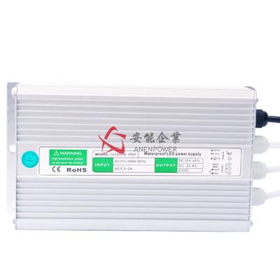 Chine 12V 250W IP68 IP67 imperméabilisent les conducteurs constants de la tension LED pour le caisson lumineux de LED à vendre