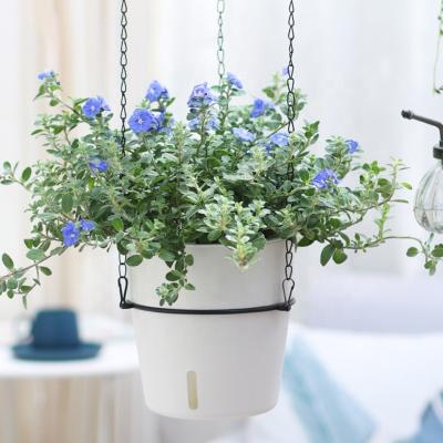 China Double Layer Modern Wholesale Lazy Plastic Round Garden Balcony Direct Selling Hanging Flower Pot for sale