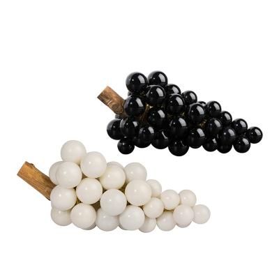 China 100% Handmade Modern Simple Luxury White Marble Grape Decoration Obsidian Light Decoration Soft Drop Decors for sale