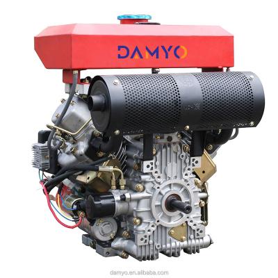 China Air-cooled land use double cylinder engine RJ2V88 popular design 875CC diesel engine on sale for sale