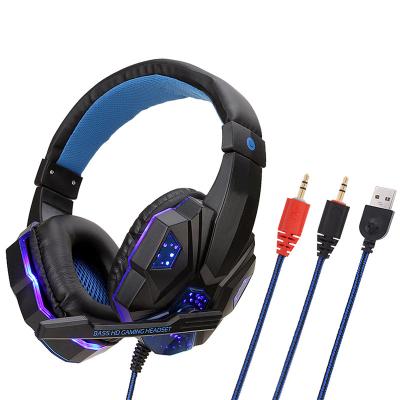 China Perfect Noise USB Audifonos Gamer Wired OEM Stereo Gaming Headset Earphones For Xbox One PS4 PS5 PC With MIC LED for sale