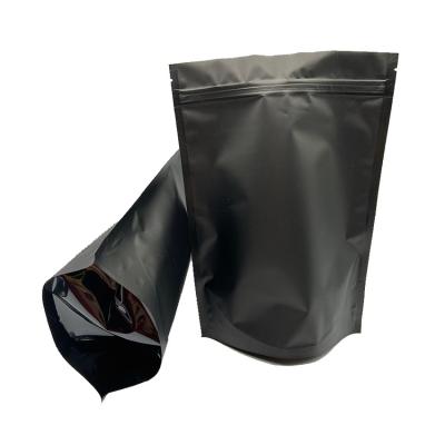 China Recyclable Black Top Ziplock Bag Food Packaging Laminated Hardware Rack Pouch Ziplock Bag for sale