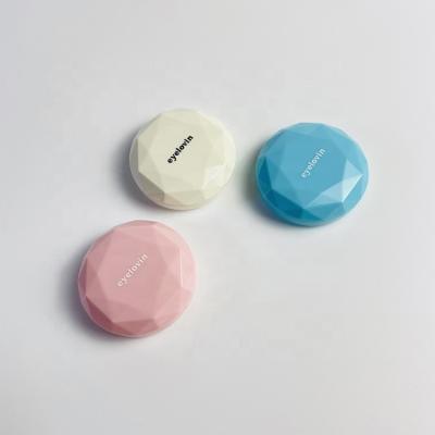 China For Fashion Sensitive Blue White Contact Lens Cheap Luxury Contact Lens Case Containers Accept LOGO Printing BLH074 for sale