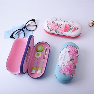 China For Custom Printing Glass Contact Lens and Double Layer Contact Lens Case Wholesale Double Sunglasses and Optical Case TH-188 for sale