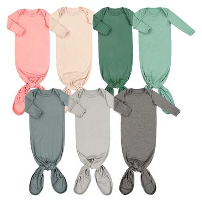 China Amazon Breathable Hot Selling New Baby Clothes Long Sleeving Newborn Baby Dress Solid Color Knit Baby Sleeping Bag for sale