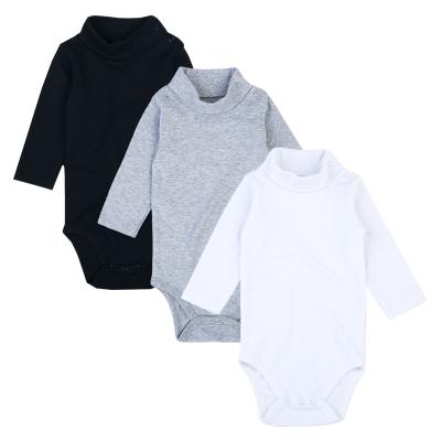 China High Quality Daily Wear Blank Baby Clothes Long Sleeve Baby Knit Romper Solid Color Organic Cotton Jumpsuit For Baby for sale