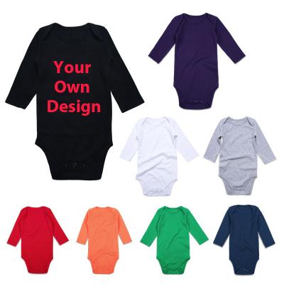 China Daily Wear Ready Ship Neutral Baby Clothes Long Sleeve 195G Baby Jumpsuit Cotton Knit Baby Clothes Rompers for sale