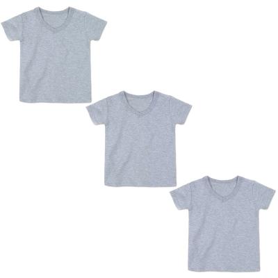 China Short sleeve wholesale kids short sleeve t-shirt 100% cotton plain white kids baby boy t-shirts for sale