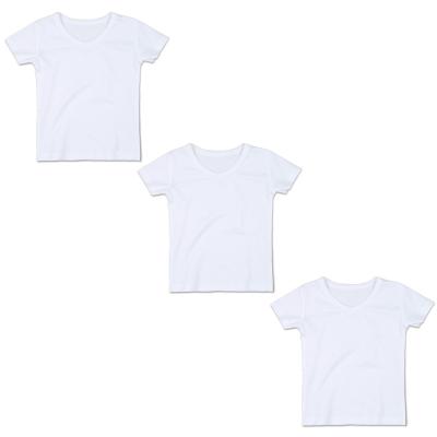 China Sale Kids Boutique Cotton Baby Tees Summer Cute White Tee Short Sleeve Infant T-Shirts Infant T-shirts 0-24M for sale