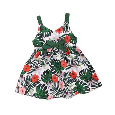 China Breathable Hot Selling Amazon Baby Dress Girls Flower Sleeveless Skirt Baby Dress Baby Summer Dress for sale