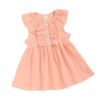 China Wholesale Breathable Baby Birthday Dresses Summer Dress Girls Baby Solid Color Baby Dresses Girl for sale