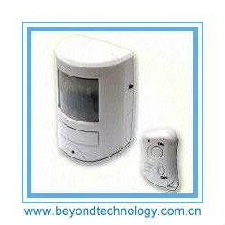 China 130 Decibel Siren Wireless PIR Motion Sensor Alarm With Remote Control for sale