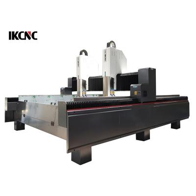 China Marble Pillar 3 Axis CNC Stone Carving Machine Double Spindle Head Stone Engraving for sale