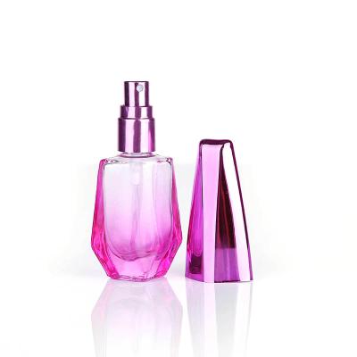 China Gift 10ml Fashion Coulored Perfume Glass Portable Irregular Bottle With Aluminum Atomizer Empty Cosmetic Container For Travel for sale