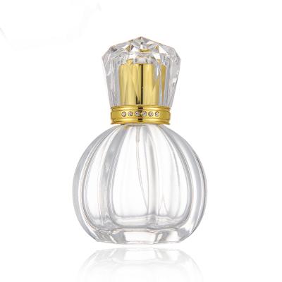 China 50ml Perfume Cosmetic High Quality Glass Bottles Rose Shaped Colored Glass Atomizer Refillable Ladies Perfume Spray Perfume Bottles for sale