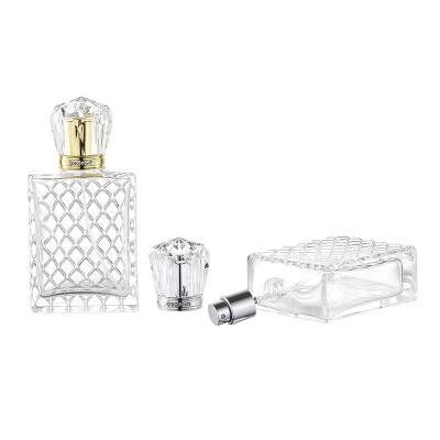 China 100ml Personal Care Crimp Neck Glass Perfume Bottle for sale