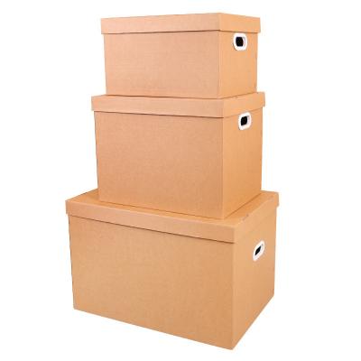 China Natural Folding White Recyclable Kraft Paperboard Kraft Paper Folding Moving Corrugated Box For Moving Home for sale