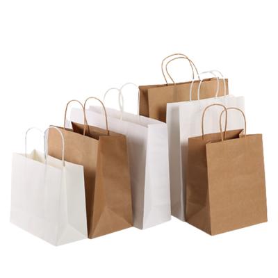 China Reusable PVC Kraft Paper Tote Paper Bag New Product Size Logo Kraft Paper Food Carrier Bag Recyclable Hot Custom Shopping for sale