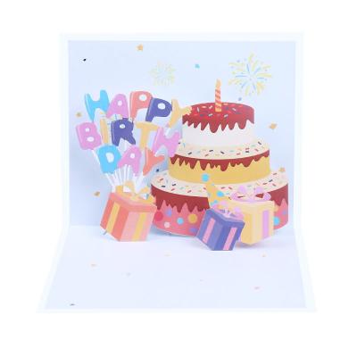 China China Beautiful 3D Appearance Paper Customize Automatic Gift Cards Birthday Greeting Greeting Card For Friends for sale