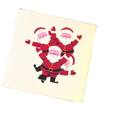 China paper & Cardboard printing creative cute paper Santa Claus Seed's Day Christmas card material postcard marry scrapbook card bookmark for sale