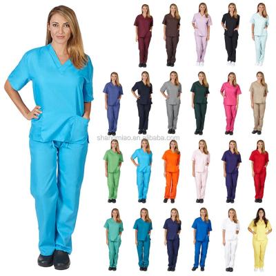 China High Quality V-neck Reusable USA Cheap Medical Uniforms for sale