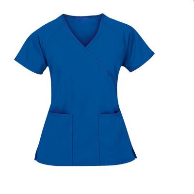 China Reusable scrub sets latest style printed scrub uniform for nurse for sale