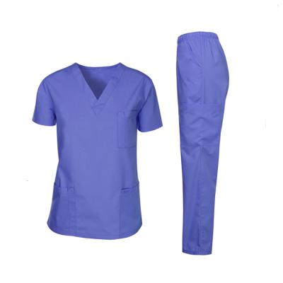 China Reusable Poly And Rayon Fabric Round Neck Scrub SetMedical ScrubsNursing Scrubs for sale