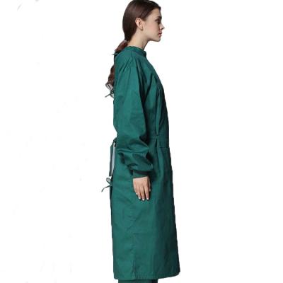 China Comfortable Unisex Doctor Surgical Hospital Long Sleeve Doctor Coverall Cotton Surgical Gown Gowns Surgery Operating Room Long Gown for sale