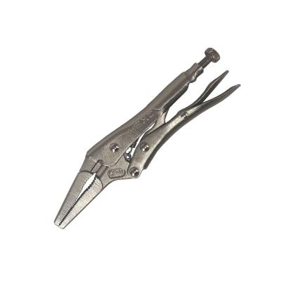 China Fixing CRV Carbon Steel Long Nose Straight Jaw Locking Pliers for sale