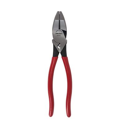 China 9.5 Inch Chrome Vanadium Steel Linesman Pliers Professional Side Cutting Pliers With Fish Tape Puller for sale