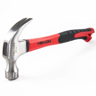 China Nail Hammer 8OZ 12OZ 13OZ 16OZ 20OZ TPR Soft Grip Fiberglass Handle Martillo Nail Tool Claw Hammer for sale