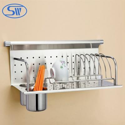 China WDJ506 Stainless Steel Kitchen Rack Wall Hanging Dish Rack for sale