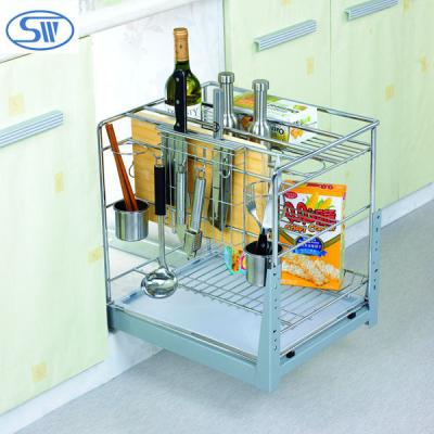 China WDJ727 Good Quality Sustainable Dish Drying Multifunction Rack Basket / Kitchen Rack for sale