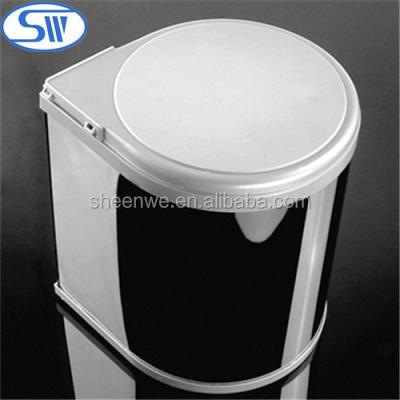 China Stainless Steel Sustainable Kitchen Trash Cans Guangzhou Wholesale Revolving Waste Bin for sale