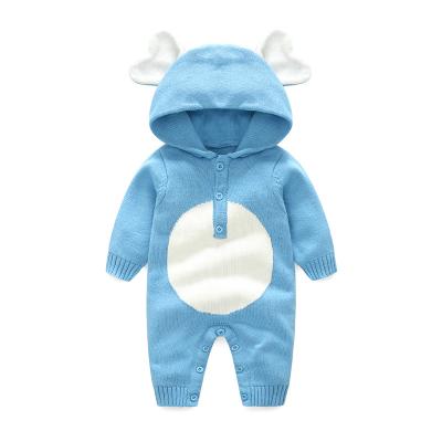 China Cozy baby clothes Autumn Christmas Newborn Infant Baby 2021 clothes warm long sleeves clothing jumpsuit romper custom made for sale