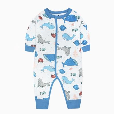 China Newest Style Autumn Winter Cotton Bodysuit Breathble Infant Baby Rompers Cozy Boys Pajamas For Newborn Kids for sale