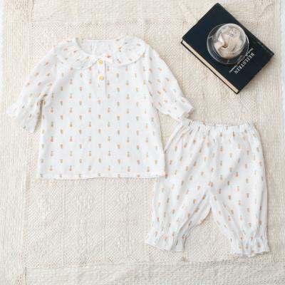 China New 2021 Children Pajamas Cotton Long Sleeve Hot Sale Casual 100% Custom Kids Pajamas for sale