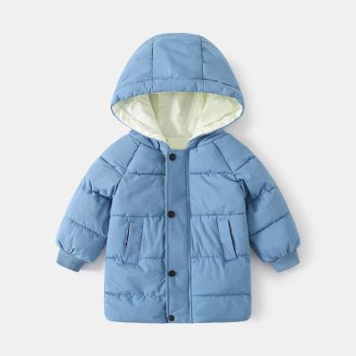 China 2021 Custom Oversized Solid Anti-wrinkle OEM Kids Boys Girls Warm Puffy Jackets Thicken Baby Hooded Winter Down Coat for sale